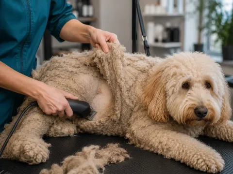 Stark verfilztes Fell bei Hund oder Katze – warum manchmal nur noch das Scheren hilft